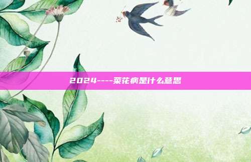 2024----菜花病是什么意思